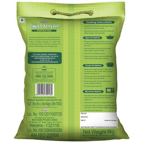 Kohinoor Charminar Everyday Rice, 5 kg